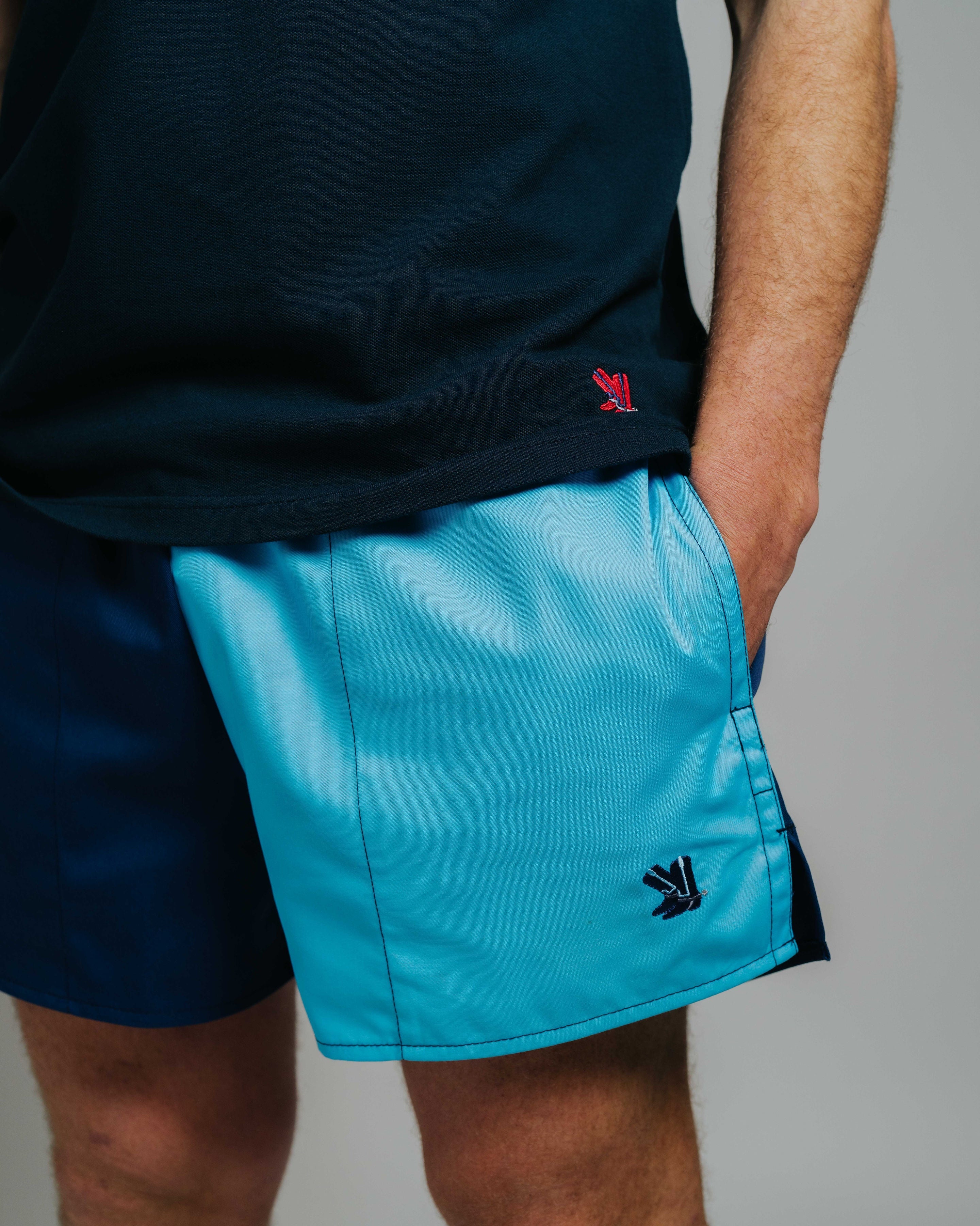 Blackjack Shorts - Aqua/Navy