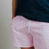 Board Shorts - Pink Check