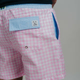 Board Shorts - Pink Check