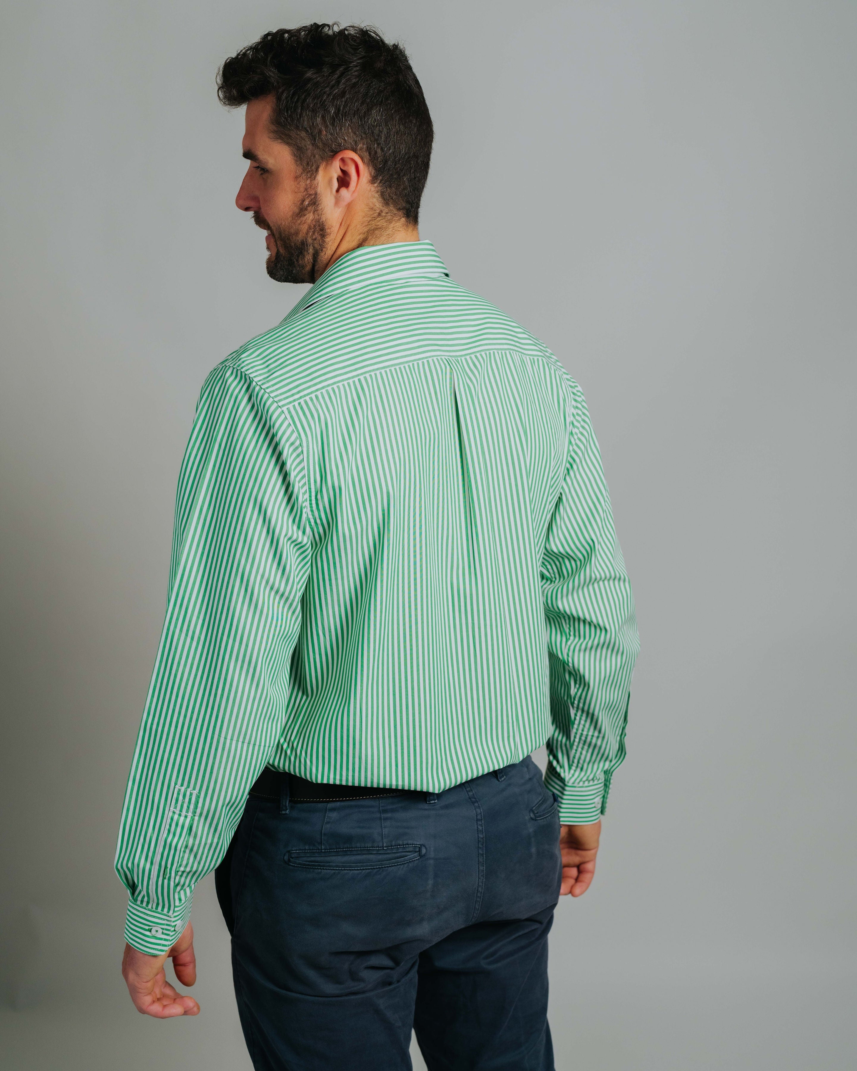 Boomba T-Green/White Stripe
