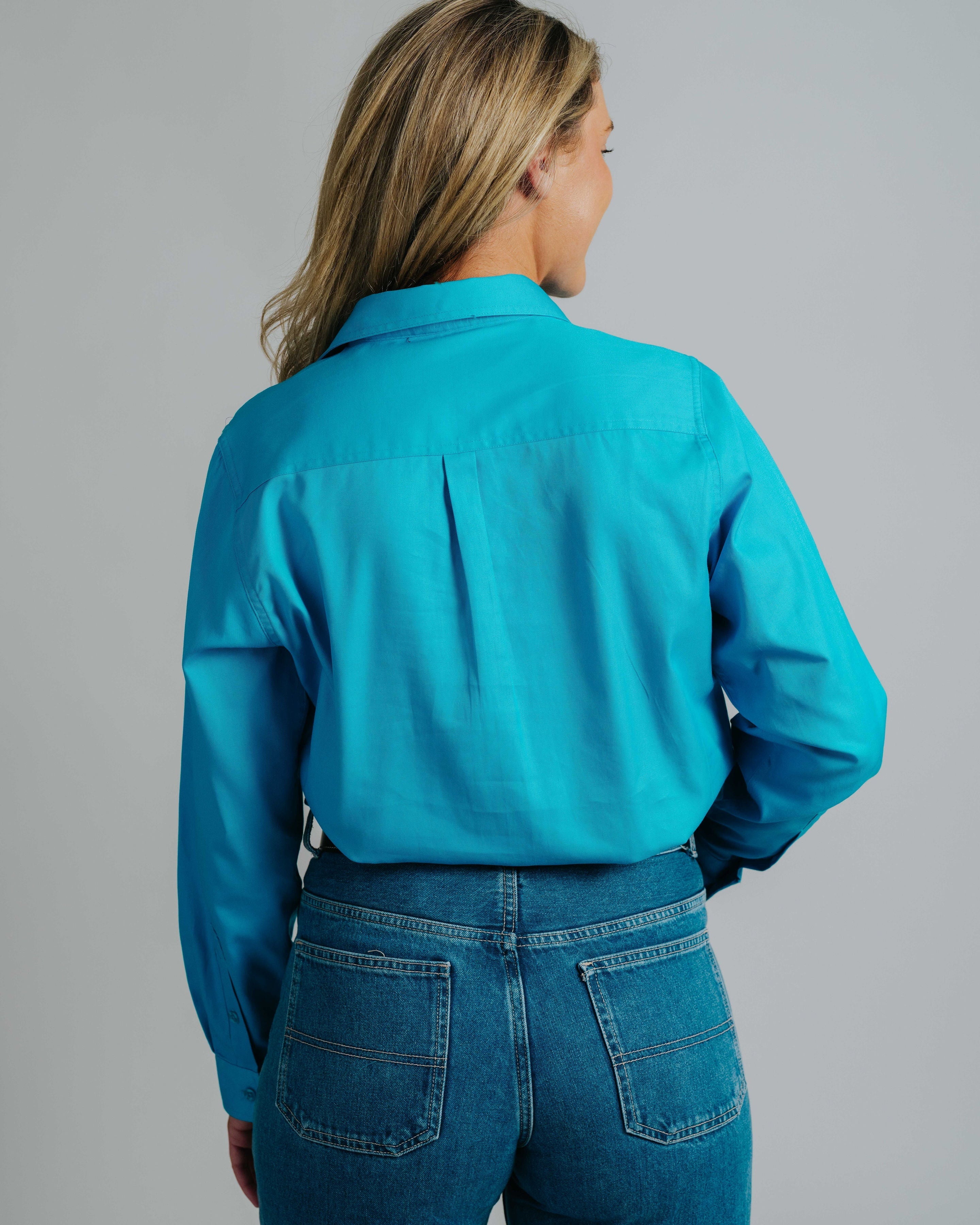 Cleland Aqua Work Shirts