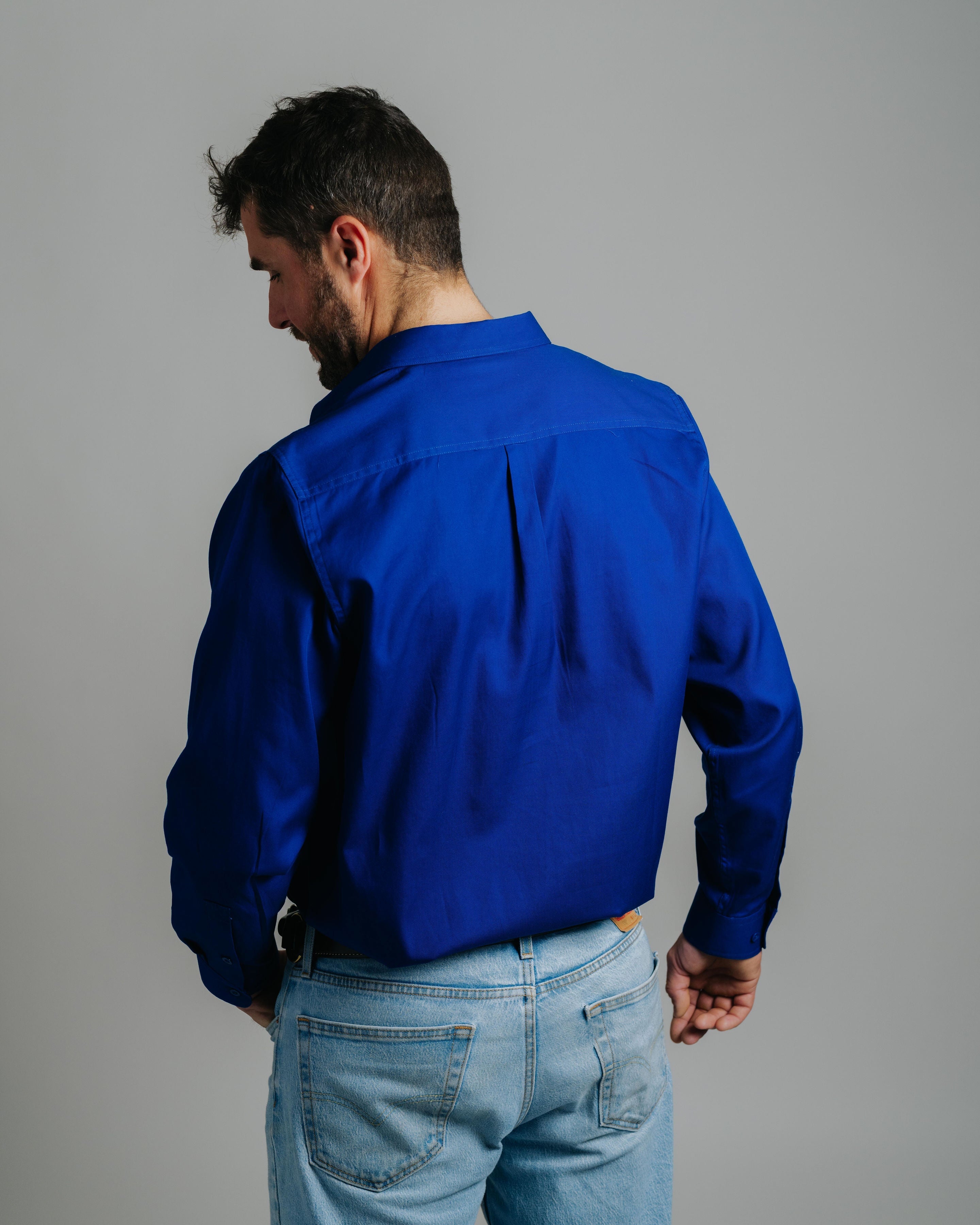 Cleland Cobalt Work Shirt - Mid Weight