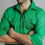 Cleland Green Work Shirt