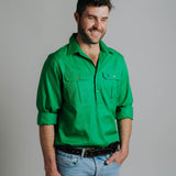 Cleland Green Work Shirt
