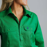 Cleland Green Work Shirts