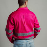 Cleland Hi Vis Fuchsia Work Shirt