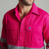 Cleland Hi Vis Fuchsia Work Shirt