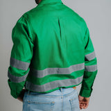 Cleland Hi Vis Green Work Shirt