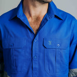 Cleland Hi Vis Jacaranda Work Shirt