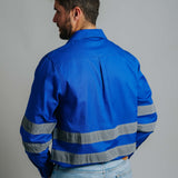 Cleland Hi Vis Jacaranda Work Shirt