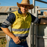 Cleland Hi Vis Yellow (w. tape) Work Shirt