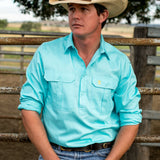 Cleland Work Shirt - Turquoise