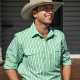 Cleland X-Blue / Green Stripe