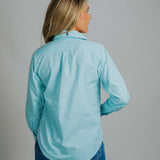 Coco E-Aqua/White Check Relaxed Fit Shirt