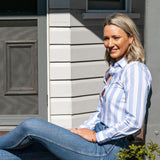 Coco F-Blue/White Stripe Relaxed Fit Shirt