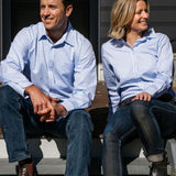 Coco Fine Blue Check Relaxed Fit Shirt