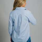 Coco Fine Blue Check Relaxed Fit Shirt