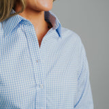Coco Fine Blue Check Relaxed Fit Shirt