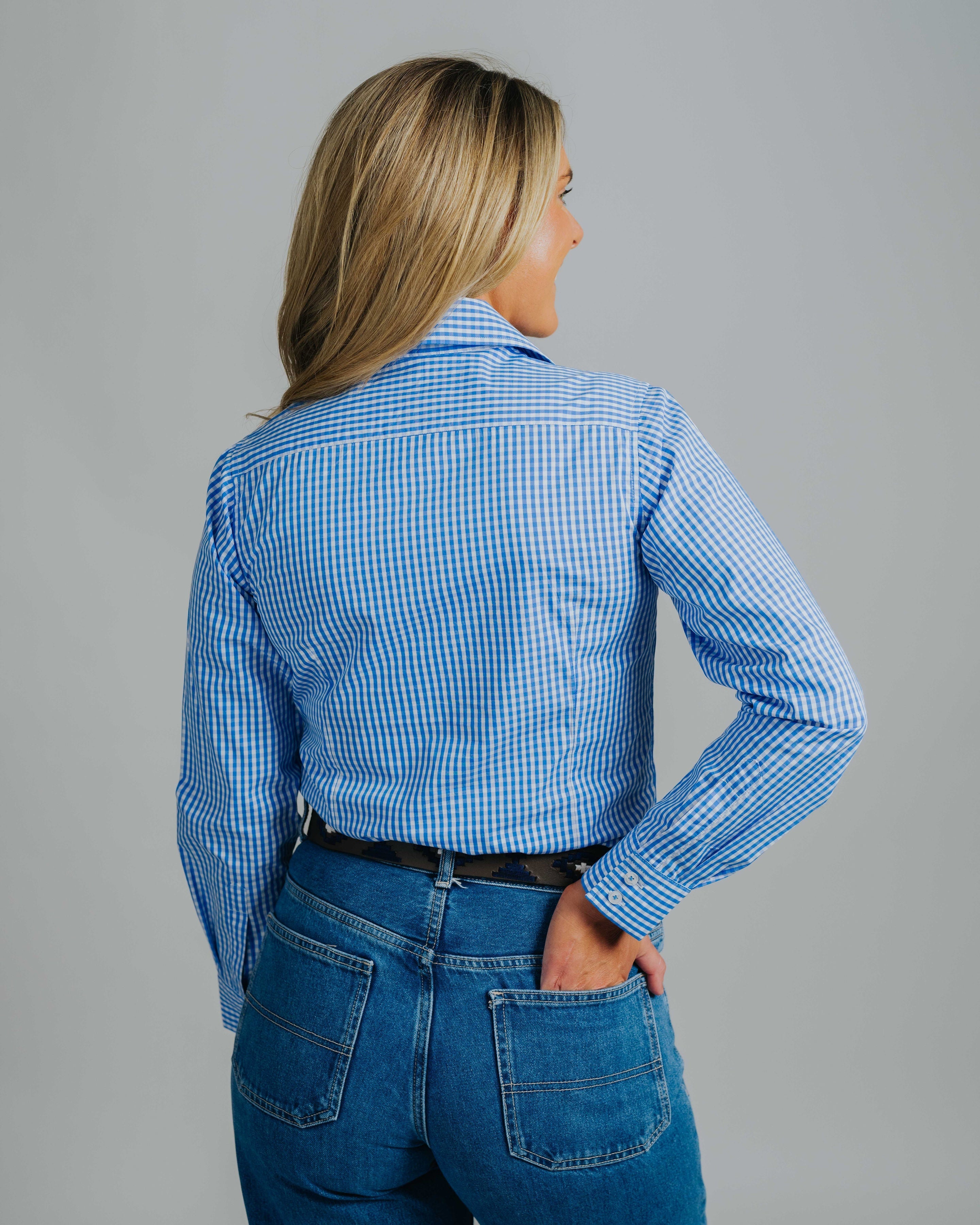 Elly I-Blue/White Check