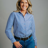 Elly J-Navy Stripe Pink Trim