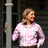 Elly M-Pink/White Stripe