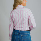 Elly M-Pink/White Stripe