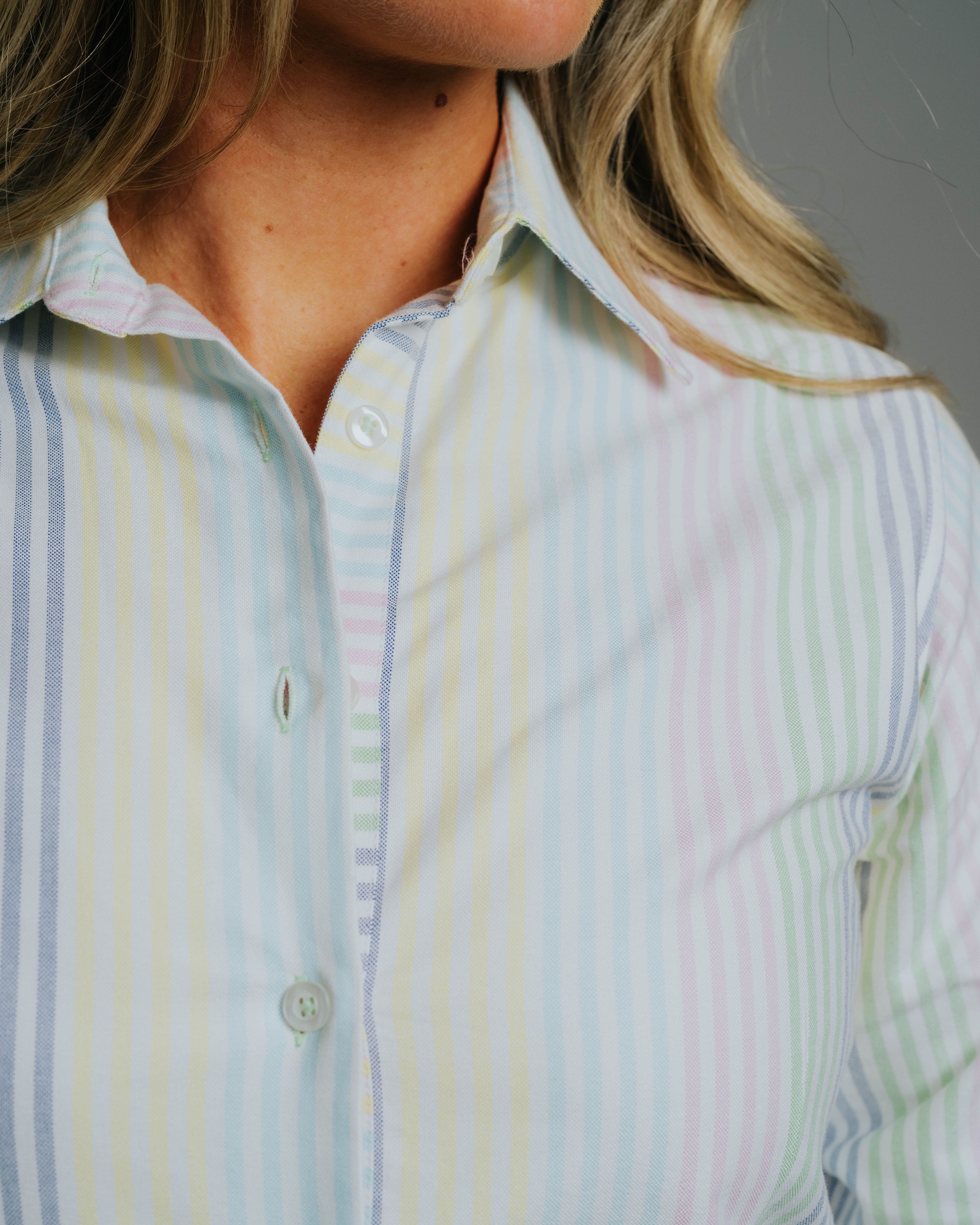 Elly P-Oxford Multi Stripe