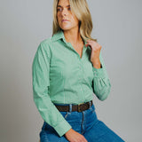 Elly T-Green/White Stripe