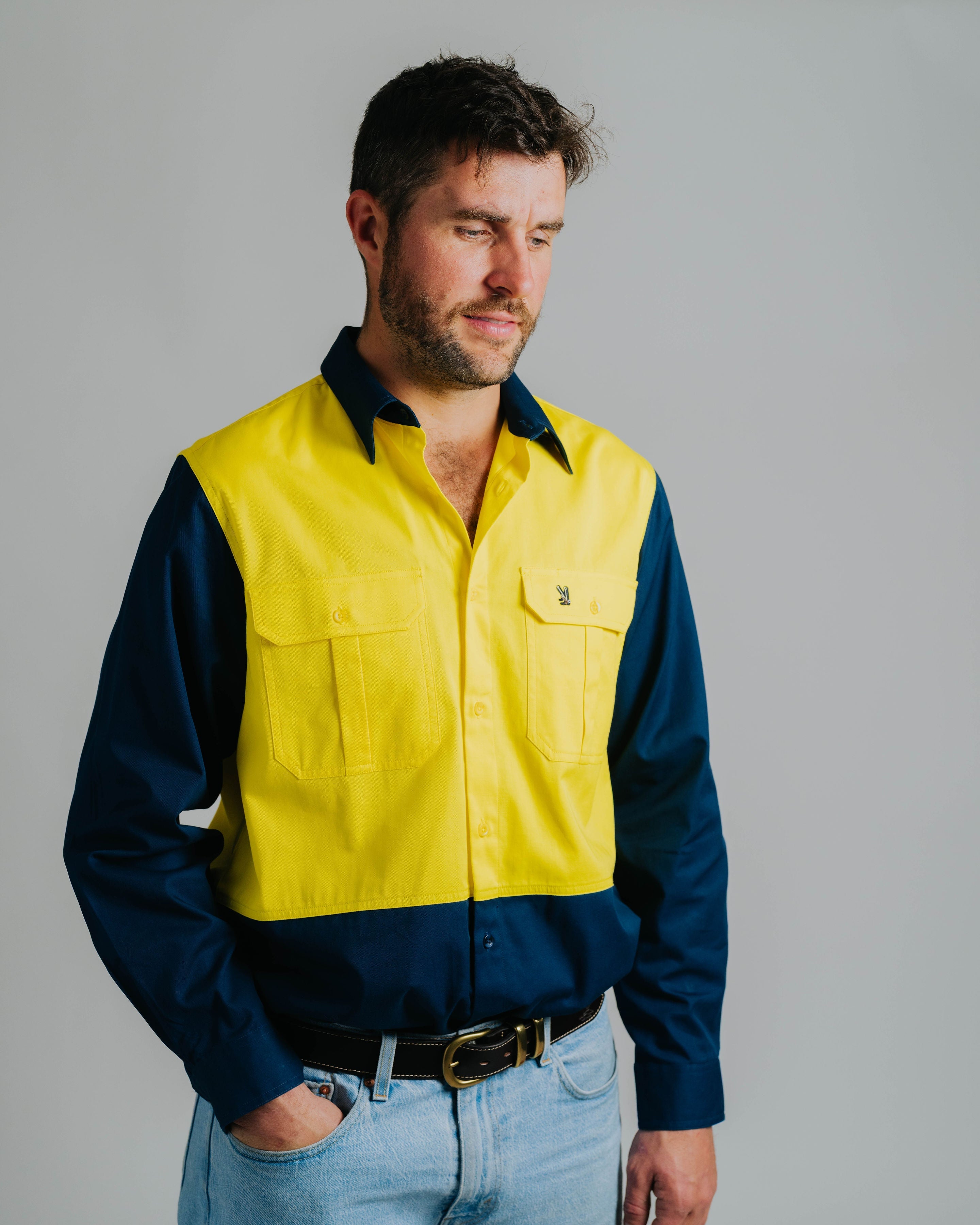 Gournama Hi Vis Yellow (no tape) Work Shirt