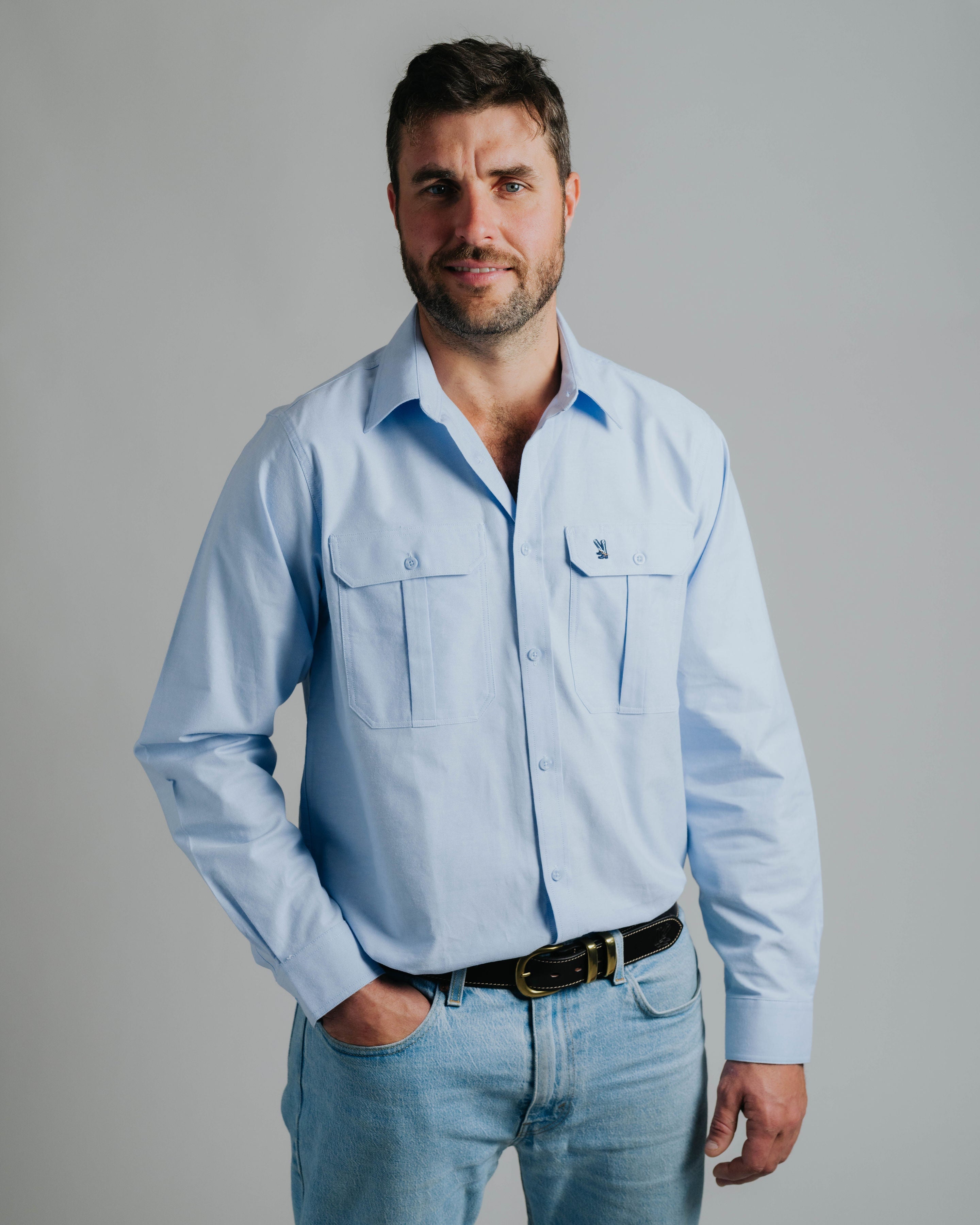 Gournama Oxford Blue Work Shirt
