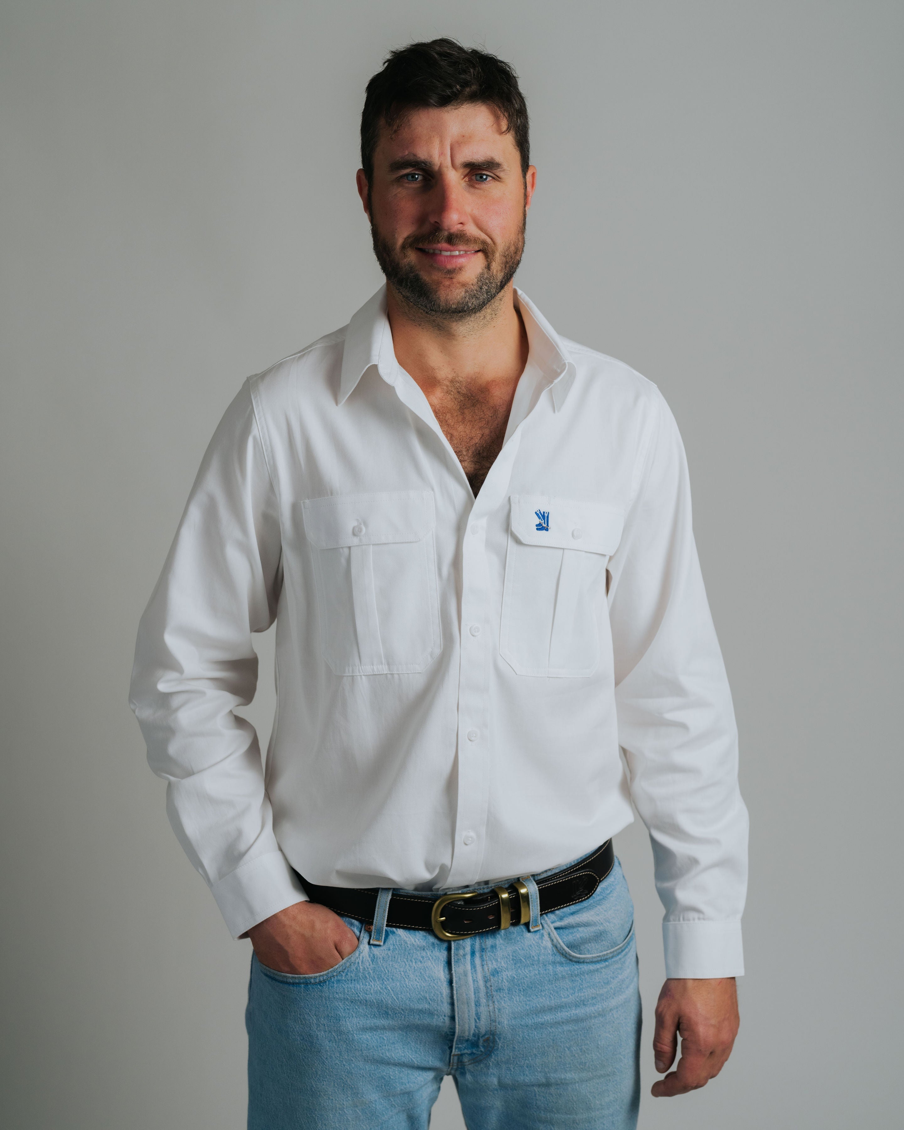Gournama White Work Shirt