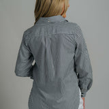 Helly Black / White Stripe