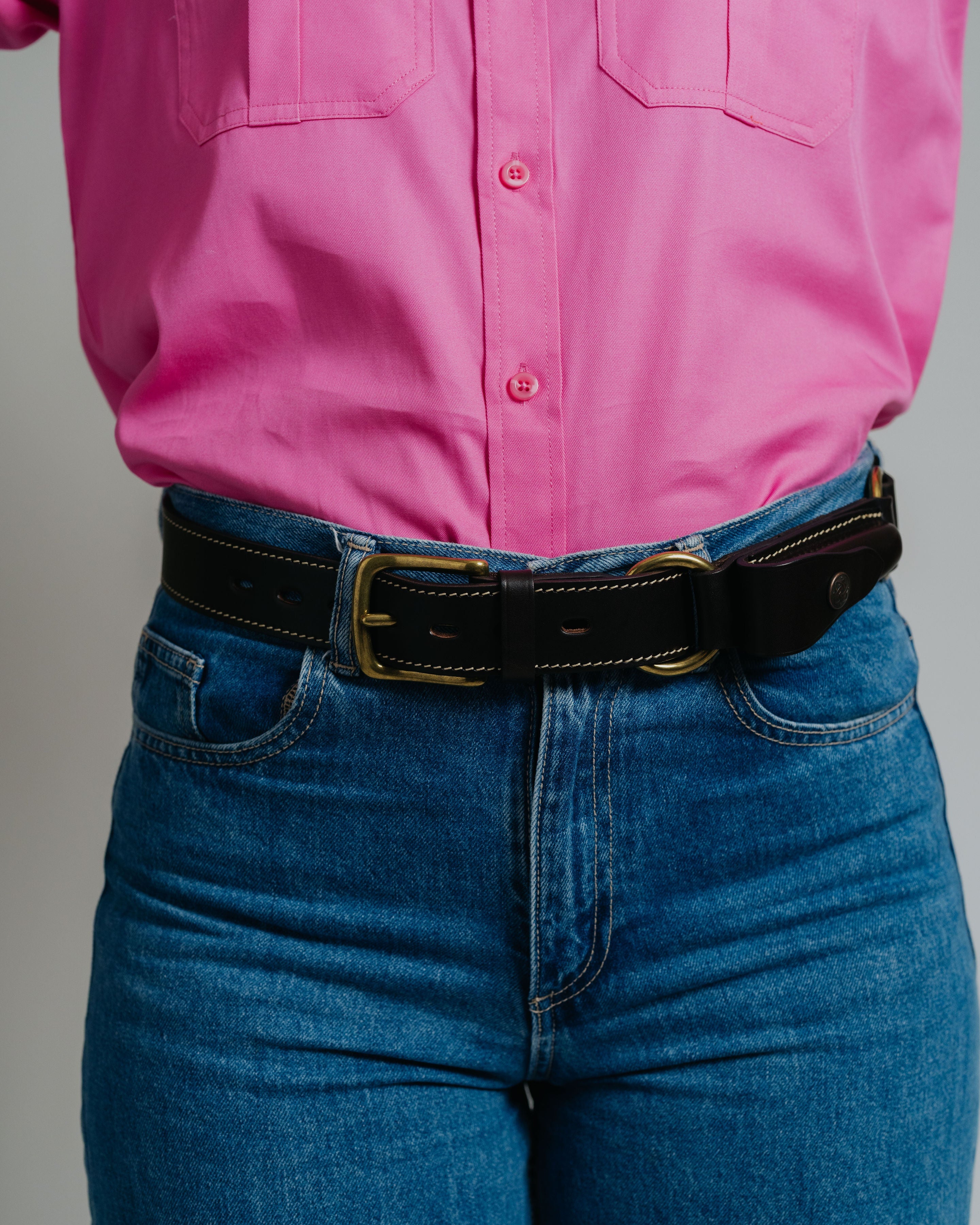 Hobble Belt with Knife Pouch (Buckle)
