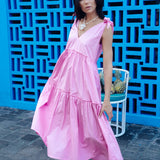 Holly Dress - Pink Poplin