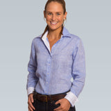 Kate Blue Linen Shirt