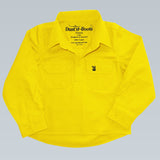 Kids Bright Yellow Half Button