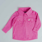Kids Rose Half Button