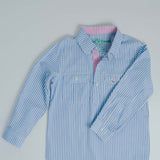 Kids U-Blue Stripe/Pink Stripe Trim
