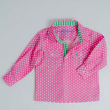 Kids W-Fuchsia Spot/Green Check Trim