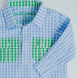 Kids Z-Blue Check/Green Check Trim