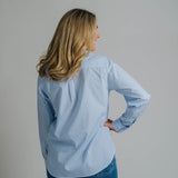 Ladies Cleland - Blue Stripe - Spot Trim