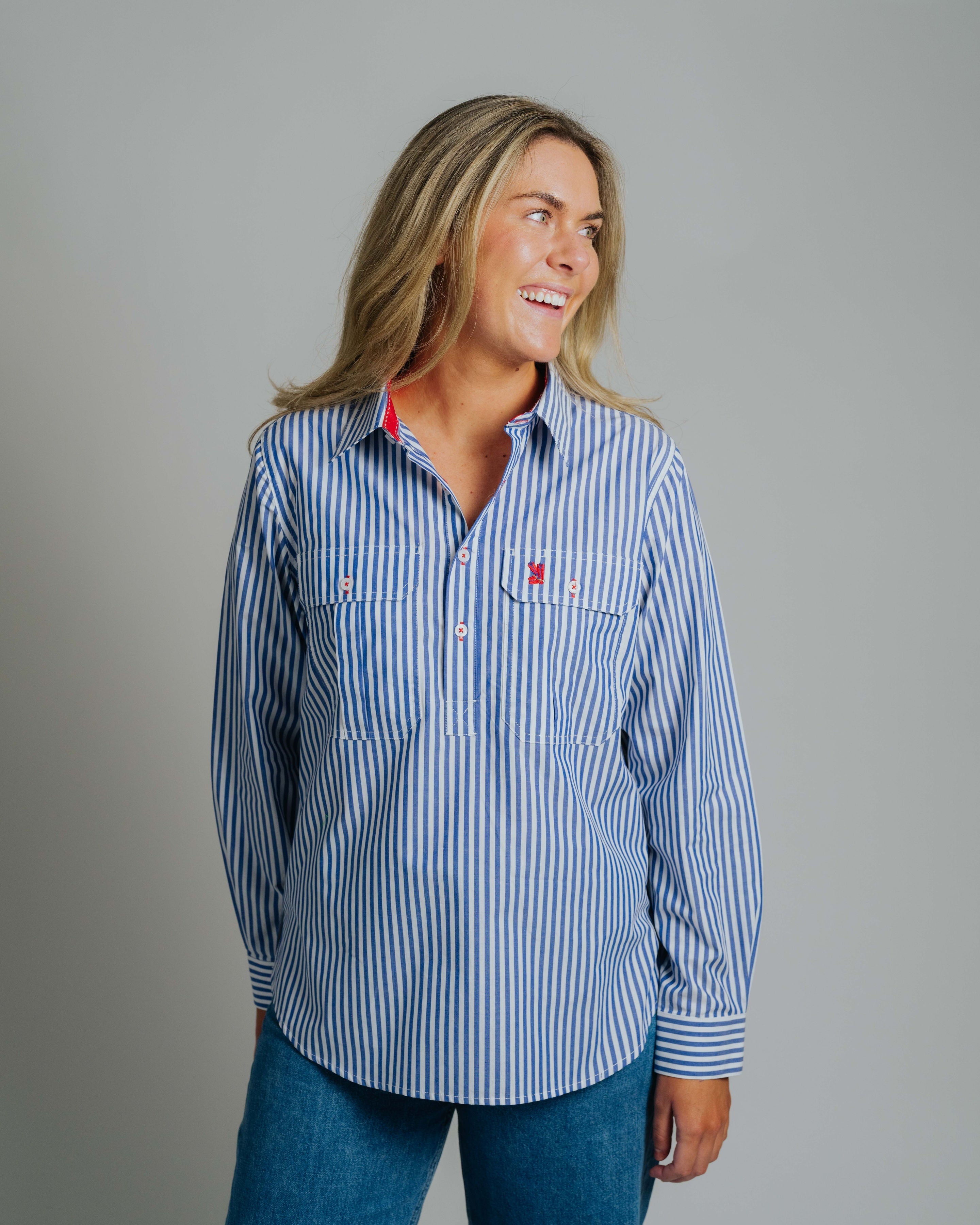 Ladies Cleland - Cobalt Stripe