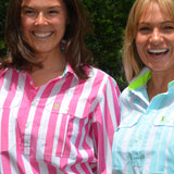 Ladies Cleland - Fuchsia Stripe - Ribbon Trim