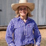 Ladies Cleland - Navy Check