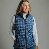 Ladies Vest - Navy/White Gingham