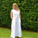Lombok Dress - White Poplin