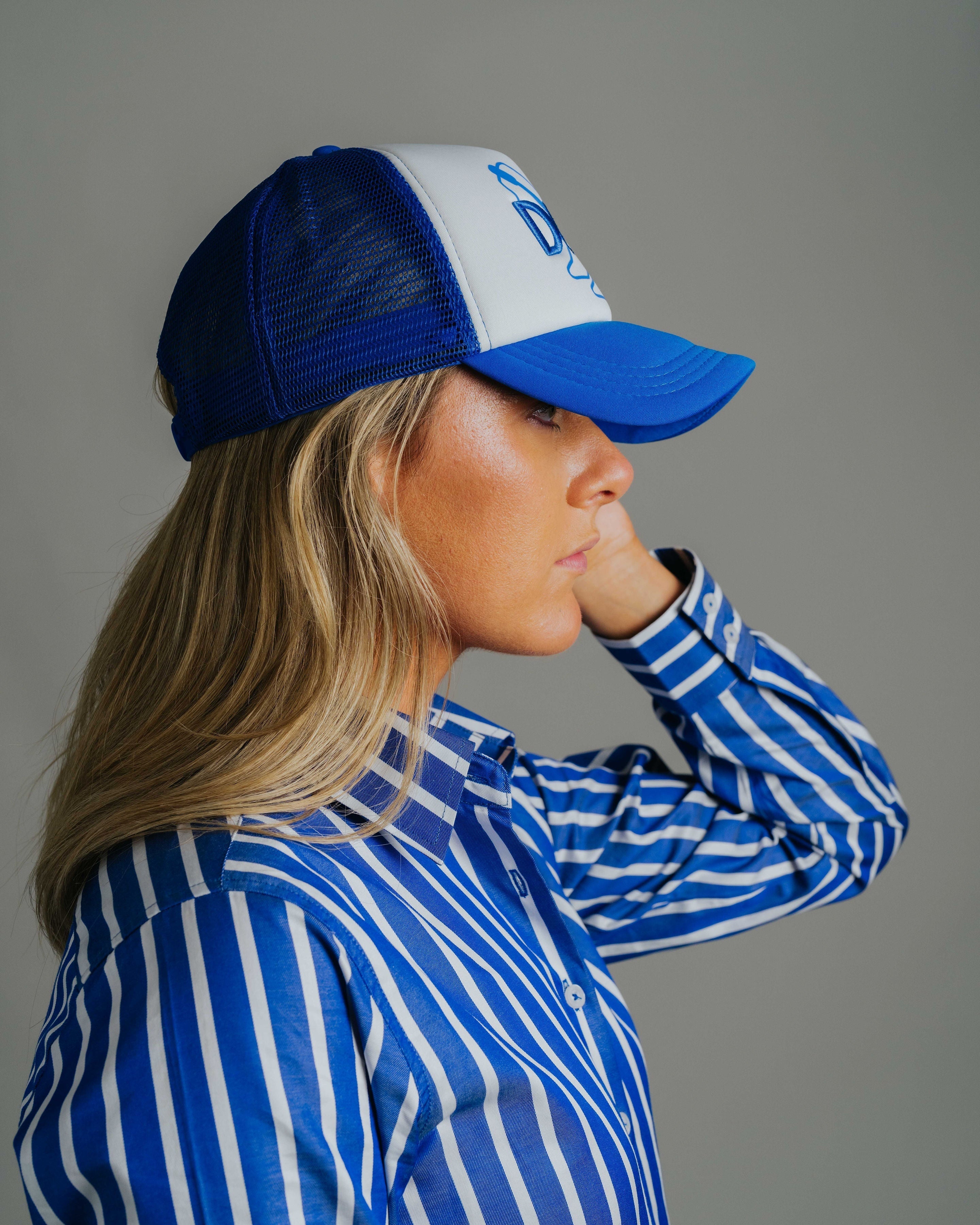 Mesh Trucker Cap - Blue