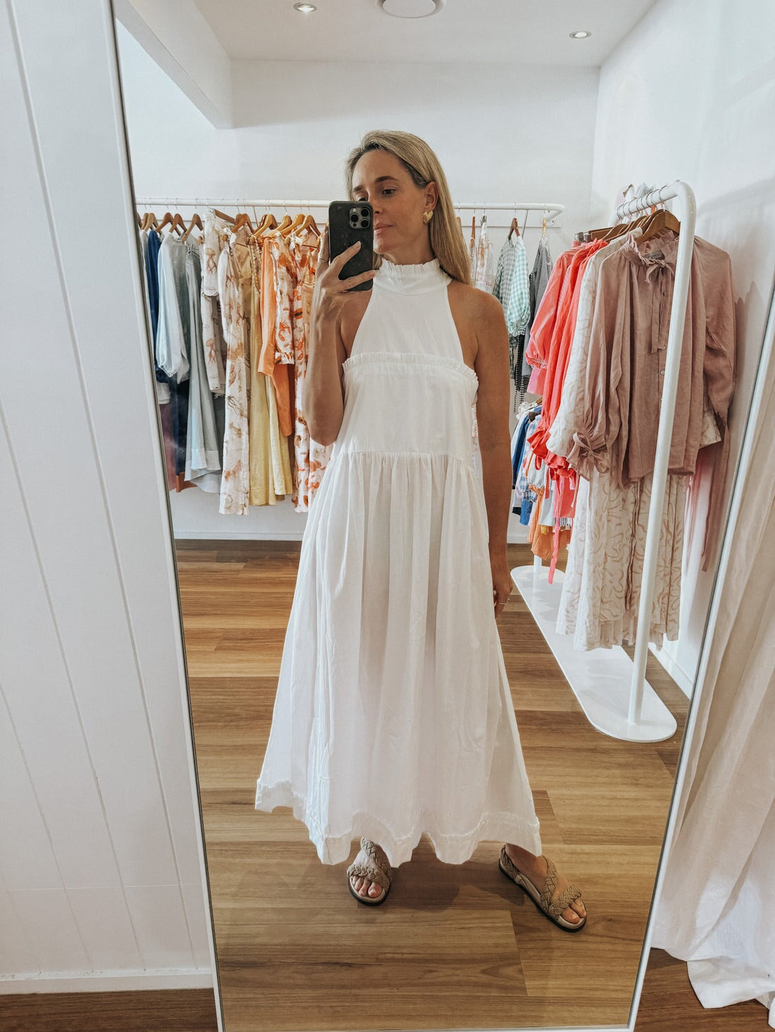 Northshore Dress - White Poplin