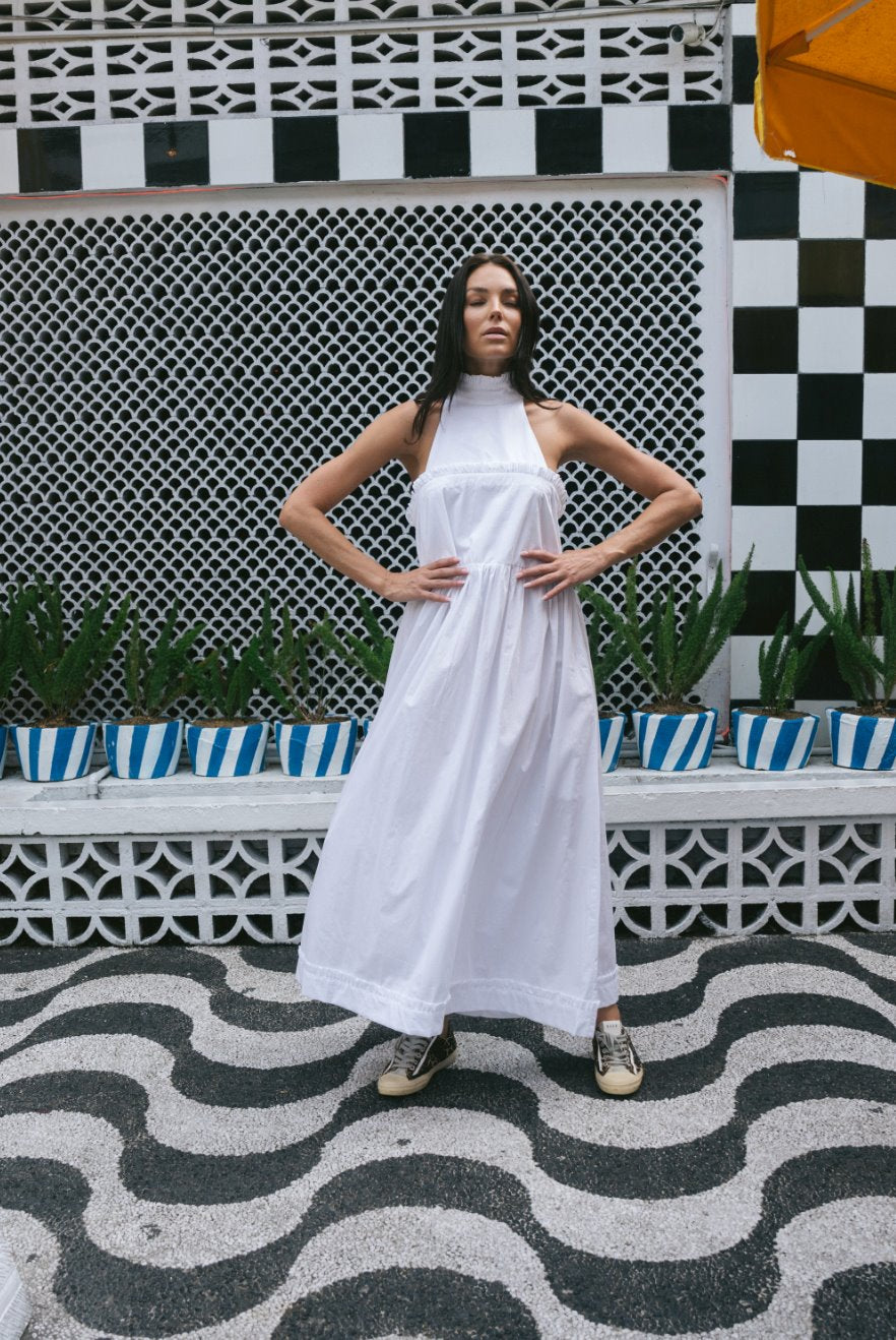 Northshore Dress - White Poplin