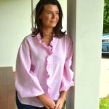 Olive Ruffle Top - Green